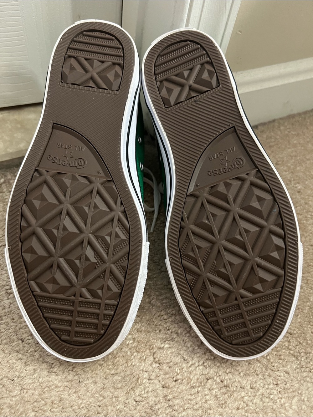 Converse Green and White High-Top Canvas Sneakers - Picture 5 of 6